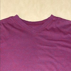 Boys Burgundy V Neck t-shirt size large